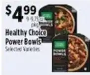 Pioneer Supermarkets Healthy Choice Power Bowls offer