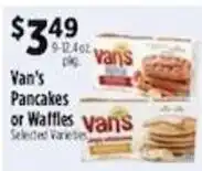 Pioneer Supermarkets Van's Pancakes or Waffles offer