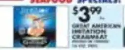 Pioneer Supermarkets Great American Imitation Crabmeat offer