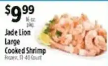 Pioneer Supermarkets Jade Lion large cooked shrimp offer