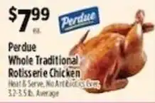 Pioneer Supermarkets Perdue whole traditional rotisserie chicken offer