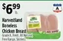 Pioneer Supermarkets Harvestland boneless chicken breast offer