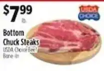Pioneer Supermarkets Usda Choice Bottom Chuck Steaks offer