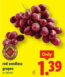 Lidl red seedless grapes offer