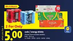 Lidl soda / energy drinks offer