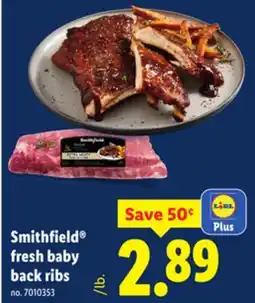 Lidl Smithfield fresh baby back ribs offer