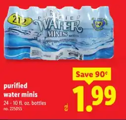 Lidl purified water minis offer