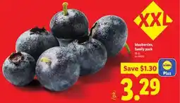 Lidl blueberries, family pack offer