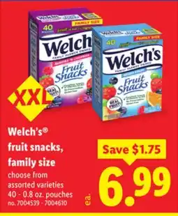 Lidl Welch's fruit snacks, family size offer