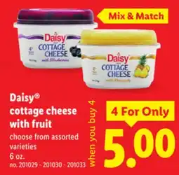 Lidl Daisy cottage cheese with fruit offer