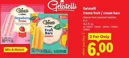 Lidl Gelatelli frozen fruit / cream bars offer