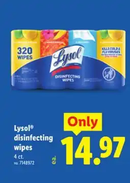 Lidl Lysol disinfecting wipes offer