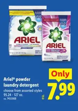 Lidl Ariel powder laundry detergent offer