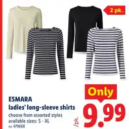 Lidl ESMARA ladies' long-sleeve shirts offer