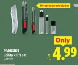 Lidl PARKSIDE utility knife set offer
