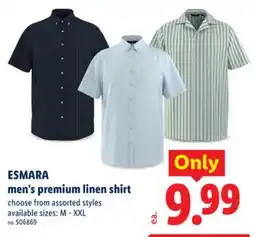 Lidl ESMARA men's premium linen shirt offer
