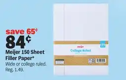 Meijer Meijer 150 Sheet Filler Paper offer