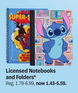Meijer Licensed Notebooks and Folders offer