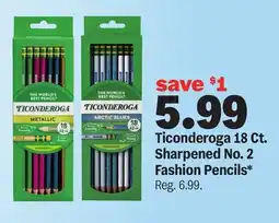 Meijer Ticonderoga 18 Ct. Sharpened No. 2 Fashion Pencils offer