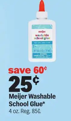 Meijer Meijer Washable School Glue offer