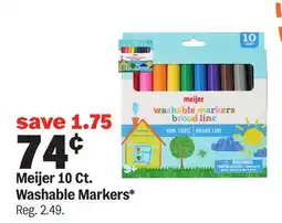 Meijer Meijer 10 Ct. Washable Markers offer