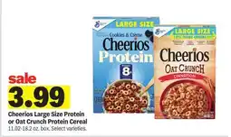 Meijer Cheerios Large Size Protein or Oat Crunch Protein Cereal offer