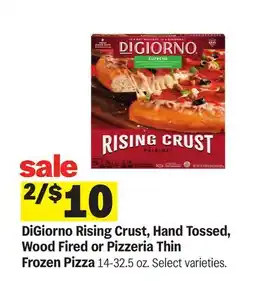 Meijer DiGiorno Rising Crust, Hand Tossed, Wood Fired or Pizzeria Thin Frozen Pizza offer