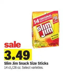 Meijer Slim Jim Snack Size Sticks offer