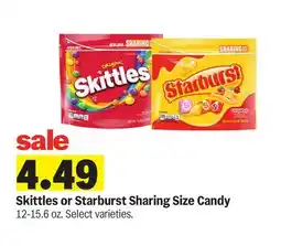 Meijer Skittles or Starburst Sharing Size Candy offer