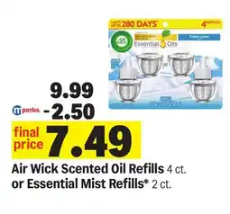 Meijer Air Wick Scented Oil Refills 4 ct. or Essential Mist Refills* 2 ct offer