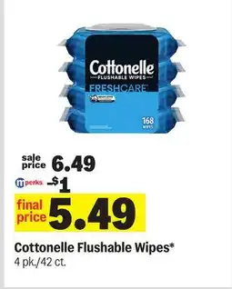 Meijer Cottonelle Flushable Wipes offer