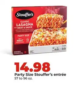 Hy-Vee Party Size Stouffer's entree offer