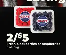 Hy-Vee Fresh blackberries or raspberries offer