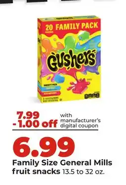 Hy-Vee Family Size General Mills fruit snacks offer