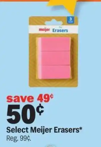Select Meijer Erasers