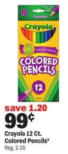 Meijer Crayola colored pencils offer