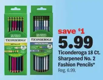 Meijer Ticonderoga 18 Ct. Sharpened No. 2 Fashion Pencils offer