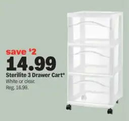 Meijer Sterilite 3 Drawer Cart offer