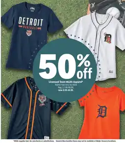 Meijer Licensed Team MLB Apparel offer