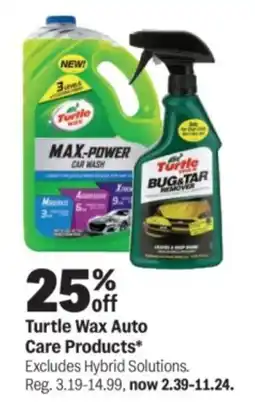 Meijer Turtle Wax Auto Care Products offer