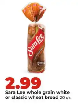 Hy-Vee Sara Lee whole grain white or classic wheat bread offer