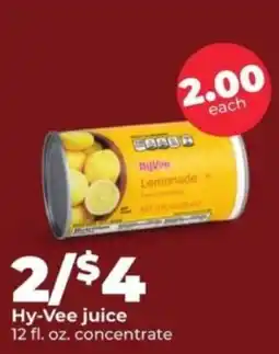 Hy-Vee Hy-Vee juice offer