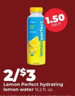 Hy-Vee Lemon Perfect hydrating lemon water offer