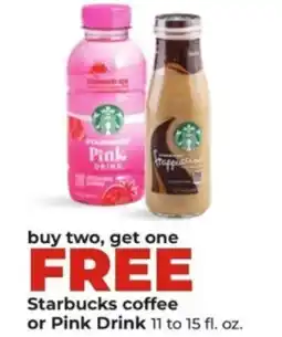 Hy-Vee Starbucks coffee or Pink Drink offer