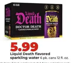 Hy-Vee Liquid Death flavored sparkling water offer