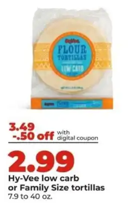 Hy-Vee Hy-Vee low carb tortillas offer