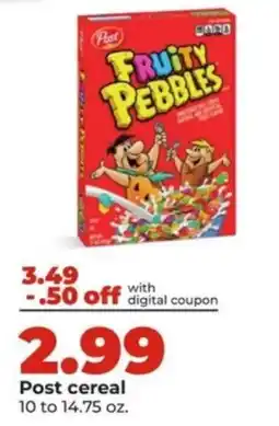 Hy-Vee Post cereal offer