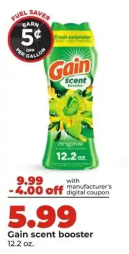 Hy-Vee Gain scent booster offer