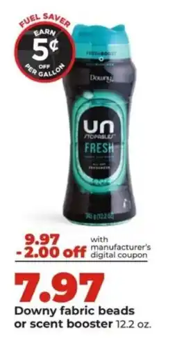 Hy-Vee Downy fabric beads or scent booster offer