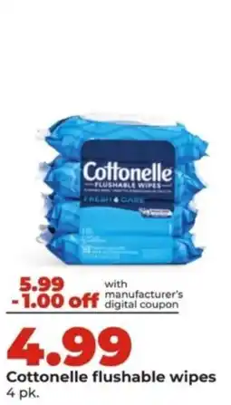 Hy-Vee Cottonelle flushable wipes offer